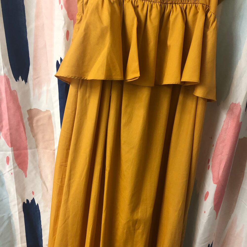 MISA Los Angeles Rosie Dress in Marigold Gold / Yellow Size Large - Picture 11 of 14